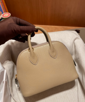 에르메스 미니 볼리드18 트렌치 금장 염소가죽